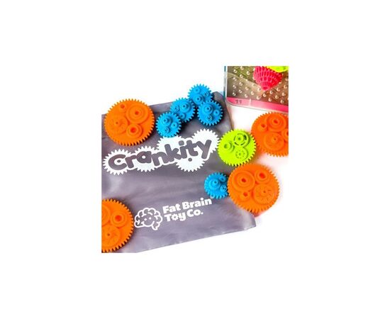 Игровой набор Fat Brain Toys Разноцветные Шестеренки Crankity (F140ML), изображение 4 Игровой набор Fat Brain Toys Разноцветные Шестеренки Crankity (F140ML), изображение 4