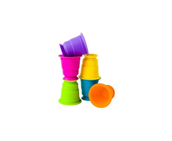 Розвиваюча іграшка Fat Brain Toys тактильна М'які чашки Suction Kupz 6 шт (F183ML)