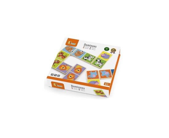 Развивающая игрушка Viga Toys деревянное домино Зверюшки (51307)
