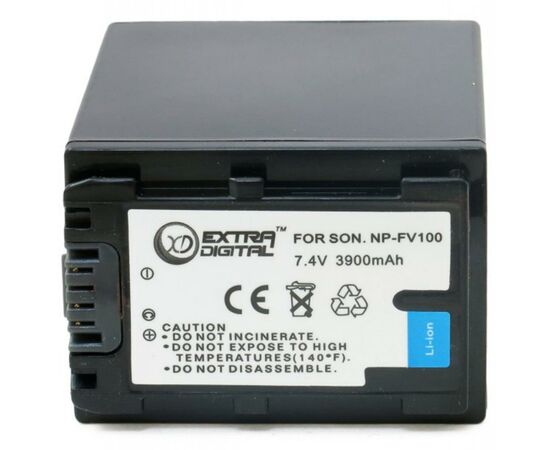 Аккумулятор к фото/видео Extradigital Sony NP-FV100 (BDS2674 / DV00DV1271), изображение 4 Аккумулятор к фото/видео Extradigital Sony NP-FV100 (BDS2674 / DV00DV1271), изображение 4