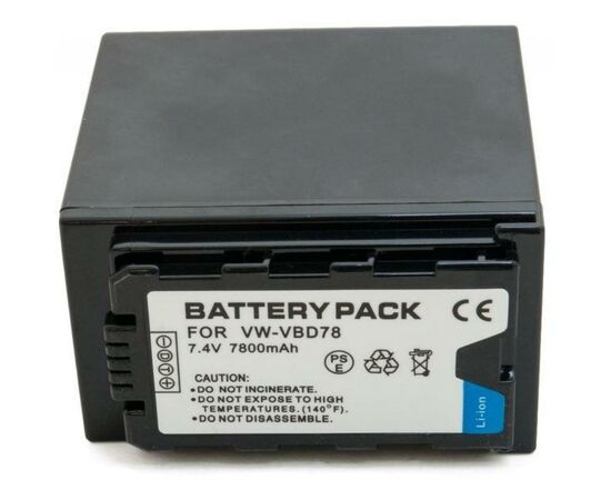 Акумулятор до фото/відео Extradigital Panasonic VW-VBD78, Li-ion, 7.4V, 7800mAh (BDP2694), зображення 3 Акумулятор до фото/відео Extradigital Panasonic VW-VBD78, Li-ion, 7.4V, 7800mAh (BDP2694), зображення 3