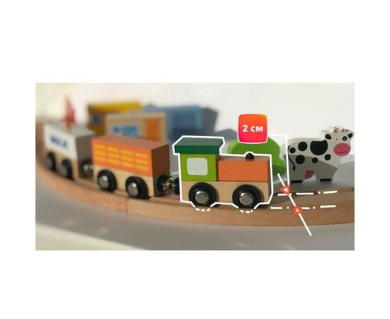 Железная дорога Viga Toys 39 деталей (50266), изображение 2 Железная дорога Viga Toys 39 деталей (50266), изображение 2