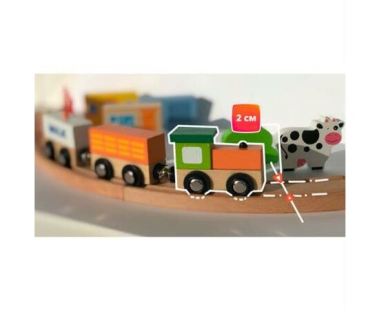 Железная дорога Viga Toys 90 деталей (50998), изображение 3 Железная дорога Viga Toys 90 деталей (50998), изображение 3