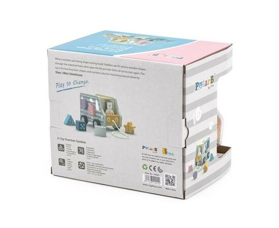 Каталка Viga Toys PolarB Машинка-сортер (44041), изображение 3 Каталка Viga Toys PolarB Машинка-сортер (44041), изображение 3