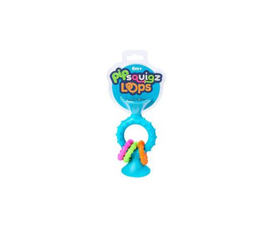 Погремушка Fat Brain Toys прорезыватель на присосках pipSquigz Loops бирюзовый (F166ML), изображение 2 Погремушка Fat Brain Toys прорезыватель на присосках pipSquigz Loops бирюзовый (F166ML), изображение 2