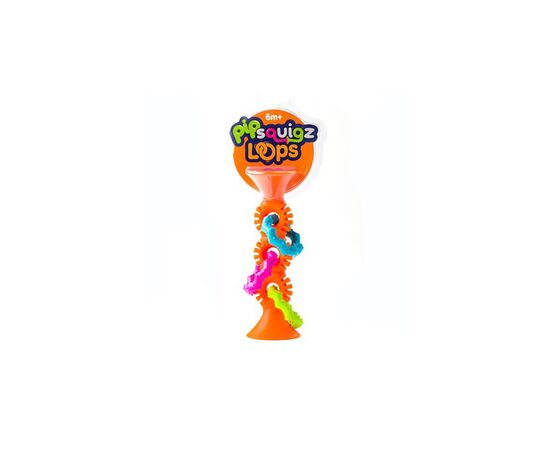 Погремушка Fat Brain Toys прорезыватель на присосках pipSquigz Loops оранжевый (F165ML), изображение 3 Погремушка Fat Brain Toys прорезыватель на присосках pipSquigz Loops оранжевый (F165ML), изображение 3