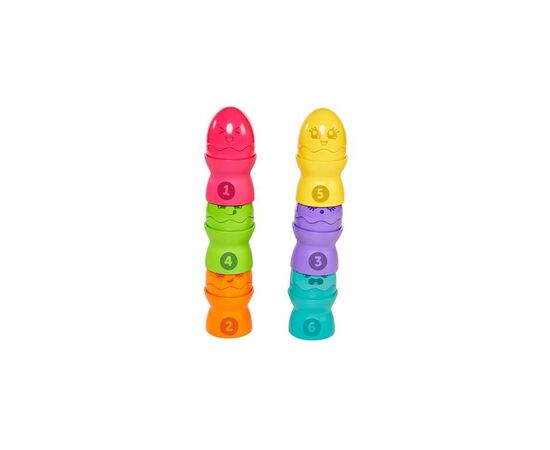 Развивающая игрушка Toomies пирамидка Цыплята в скорлупе (E73083), изображение 2 Развивающая игрушка Toomies пирамидка Цыплята в скорлупе (E73083), изображение 2