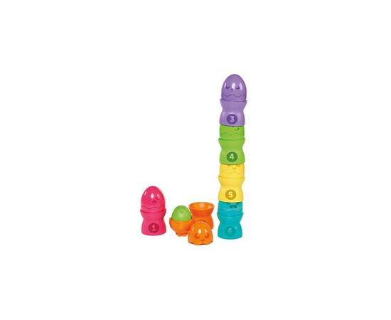 Развивающая игрушка Toomies пирамидка Цыплята в скорлупе (E73083)
