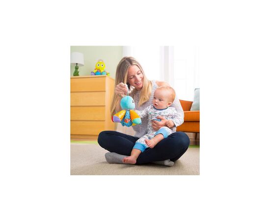 Игрушка на коляску Lamaze Осьминог с пищалкой и зеркальцем (L27514), изображение 3 Игрушка на коляску Lamaze Осьминог с пищалкой и зеркальцем (L27514), изображение 3
