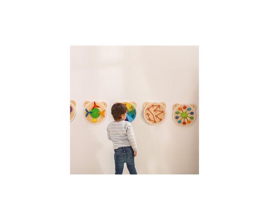 Развивающая игрушка Viga Toys Бизиборд Мельницы и шестеренки (44553FSC), изображение 4 Развивающая игрушка Viga Toys Бизиборд Мельницы и шестеренки (44553FSC), изображение 4