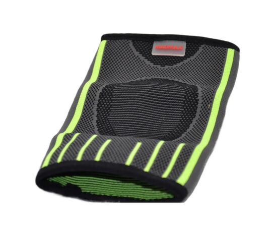 Фиксатор локтя MadMax MFA-283 3D Compressive elbow support Dark grey/Neon green S (MFA-283_S), изображение 2 Фиксатор локтя MadMax MFA-283 3D Compressive elbow support Dark grey/Neon green S (MFA-283_S), изображение 2