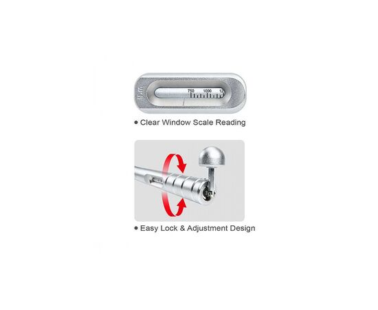 Ключ Toptul динамометричний 1"x950-2350мм 750-2000Nm алюмінієвий (ANAQ32B0), зображення 3 Ключ Toptul динамометричний 1"x950-2350мм 750-2000Nm алюмінієвий (ANAQ32B0), зображення 3