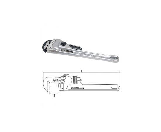 Ключ Toptul КТР алюмінієвий 51мм L360 (DDAC1A14), зображення 2 Ключ Toptul КТР алюмінієвий 51мм L360 (DDAC1A14), зображення 2