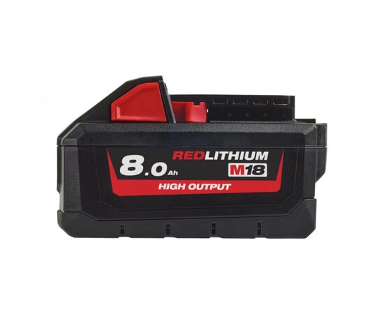 Аккумулятор к электроинструменту Milwaukee Li-Ion M18 H8, 8Ah HIGH OUTPUT (4932471070), изображение 2 Аккумулятор к электроинструменту Milwaukee Li-Ion M18 H8, 8Ah HIGH OUTPUT (4932471070), изображение 2