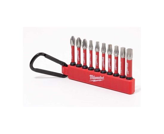 Набор бит Milwaukee с карабином ShW 2 x PH2/ 1 x PZ2/ 1 x TX15/ 2 x TX20/ 2 x TX30/ 1 x TX40 (4932480941), изображение 6
