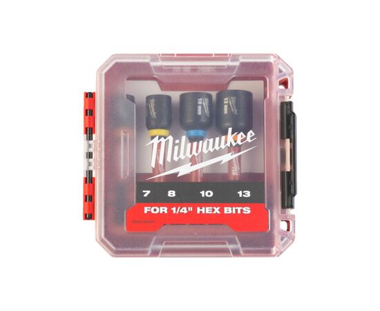 Головка магнитная Milwaukee магнитных головок для ударных робот Shockwave 7,8,10,13 мм (4932492445), изображение 2 Головка магнитная Milwaukee магнитных головок для ударных робот Shockwave 7,8,10,13 мм (4932492445), изображение 2