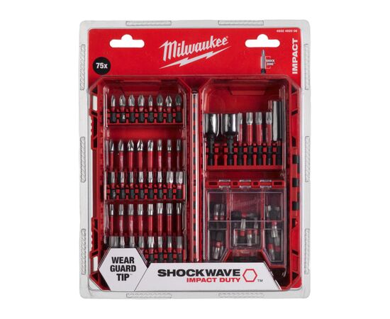 Набор бит Milwaukee SHOCKWAVE 75шт. (4932492008), изображение 2 Набор бит Milwaukee SHOCKWAVE 75шт. (4932492008), изображение 2