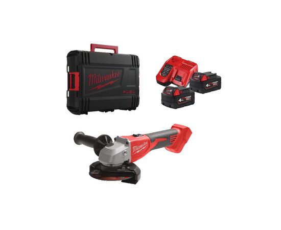 Шлифовальная машина Milwaukee M18 BLSAG125X-402X, 125мм, HD кейс (4933492644), изображение 7 Шлифовальная машина Milwaukee M18 BLSAG125X-402X, 125мм, HD кейс (4933492644), изображение 7