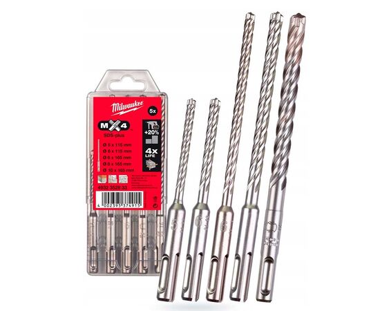 Набор буров Milwaukee SDS-PLUS MX4 5шт (4932352833)