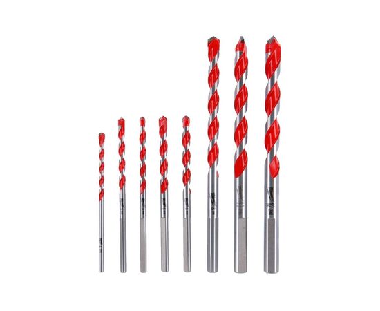 Набір свердл Milwaukee по бетону PREMIUM 8шт (4932471192), зображення 5 Набір свердл Milwaukee по бетону PREMIUM 8шт (4932471192), зображення 5