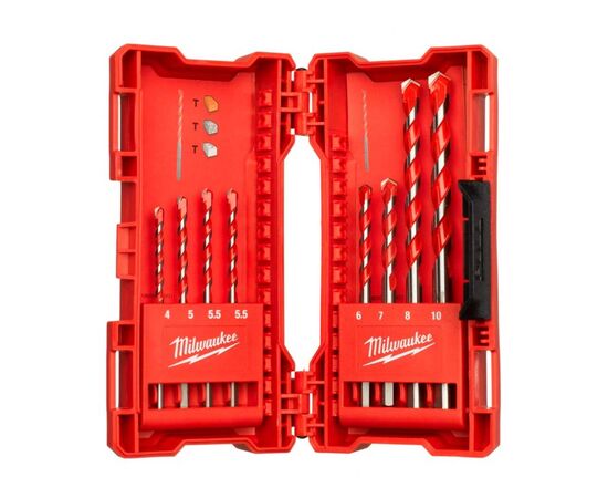 Набор сверл Milwaukee ударных по бетону Milwaukee Premium 8 шт. (4932471193), изображение 2 Набор сверл Milwaukee ударных по бетону Milwaukee Premium 8 шт. (4932471193), изображение 2