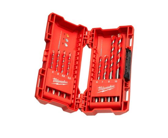 Набор сверл Milwaukee ударных по бетону Milwaukee Premium 8 шт. (4932471193), изображение 3 Набор сверл Milwaukee ударных по бетону Milwaukee Premium 8 шт. (4932471193), изображение 3