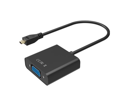 Переходник micro HDMI M to VGA F 0.3m 4K/2K Black Voltronic (YT-C-mcHDMI(M)/VGA(F)-B)