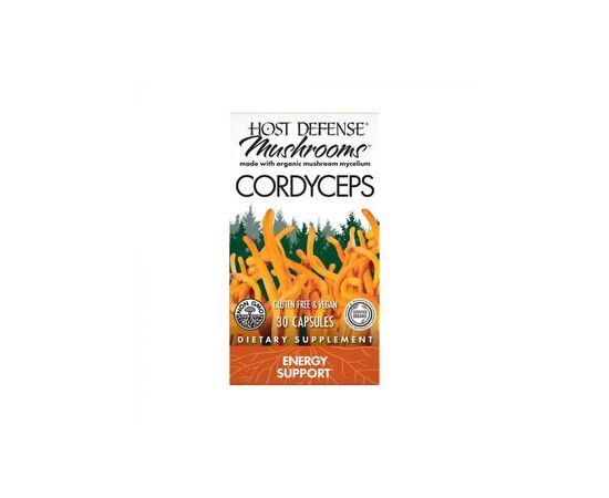 Травы Fungi Perfecti Грибы кордицепс, поддержка выработки энергии, Cordyceps, 30 (FPI03101)