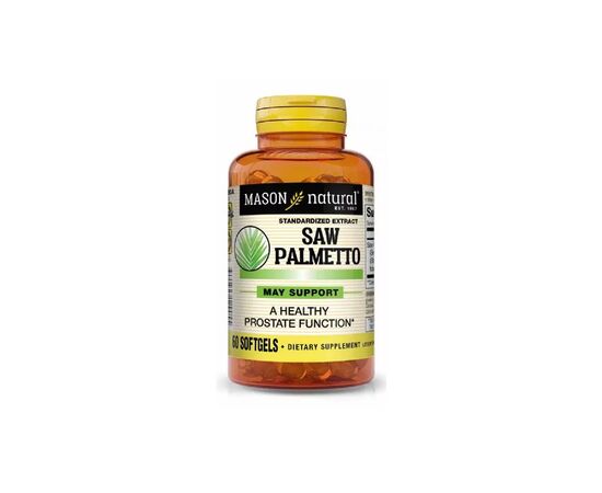 Травы Mason Natural Со Пальметто экстракт, Здоровье Простаты, Saw Palmetto, 60 ге (MAV-12905)