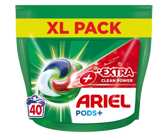 Капсулы для стирки Ariel Pods All-in-1 + Сила экстраочищения 40 шт. (8001090805591)