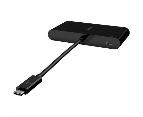 Концентратор Belkin USB-C - Ethernet, HDMI, VGA, USB-A, 100W PD, black (AVC004BTBK), изображение 2 Концентратор Belkin USB-C - Ethernet, HDMI, VGA, USB-A, 100W PD, black (AVC004BTBK), изображение 2