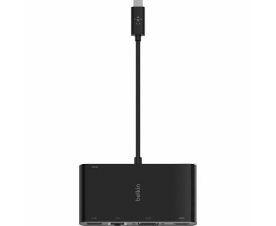 Концентратор Belkin USB-C - Ethernet, HDMI, VGA, USB-A, 100W PD, black (AVC004BTBK), изображение 3 Концентратор Belkin USB-C - Ethernet, HDMI, VGA, USB-A, 100W PD, black (AVC004BTBK), изображение 3
