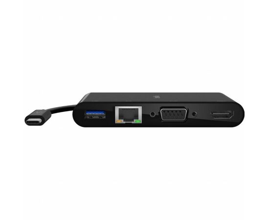 Концентратор Belkin USB-C - Ethernet, HDMI, VGA, USB-A, 100W PD, black (AVC004BTBK), изображение 4 Концентратор Belkin USB-C - Ethernet, HDMI, VGA, USB-A, 100W PD, black (AVC004BTBK), изображение 4
