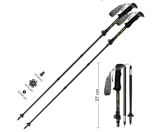 Палиці для скандинавської ходи Gabel XTR Carbon EF (7008392820000), зображення 6 Палиці для скандинавської ходи Gabel XTR Carbon EF (7008392820000), зображення 6