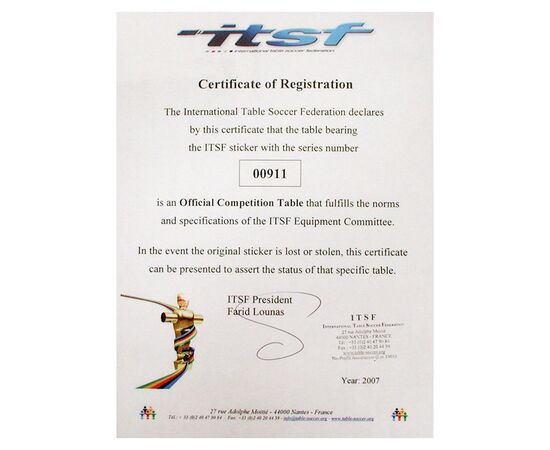 Настольный футбол Garlando Master Champion ITSF (MASTER) (929903), изображение 7 Настольный футбол Garlando Master Champion ITSF (MASTER) (929903), изображение 7