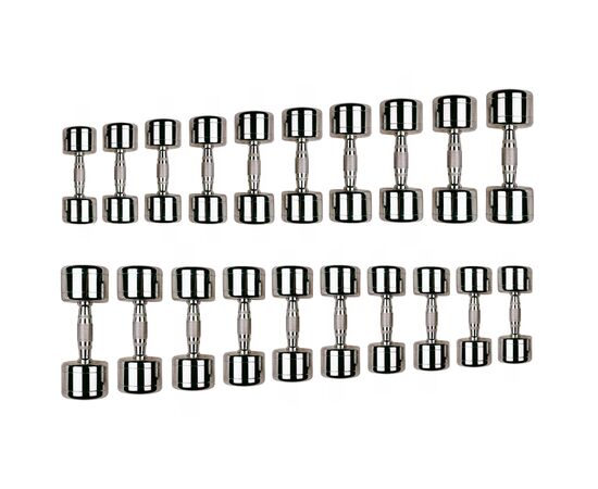 Гантельний набір Stein хромованих гантелей 1-10 кг 10 пар (DB3002 (1-10))