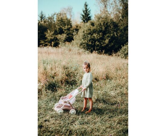 Коляска для кукол Smoby Baby Nurse Прогулка с корзиной Розовая пудра (254018), изображение 7 Коляска для кукол Smoby Baby Nurse Прогулка с корзиной Розовая пудра (254018), изображение 7