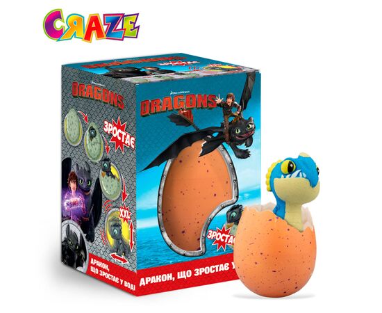 Ігровий набір Craze зростаючий в яйці Mega Eggs Dreamworks Dragons в асортименті (13328), зображення 2 Ігровий набір Craze зростаючий в яйці Mega Eggs Dreamworks Dragons в асортименті (13328), зображення 2
