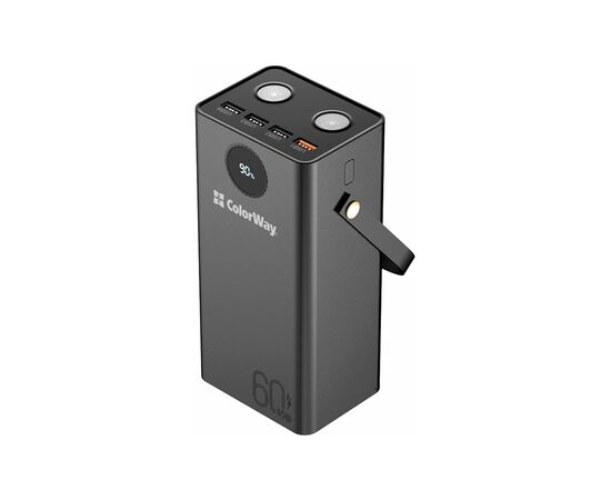 Батарея універсальна ColorWay 60 000 mAh Powerful PD/65W, QC/4.0, AFC, FCP, Black (CW-PB600LPA5BK-PDD)