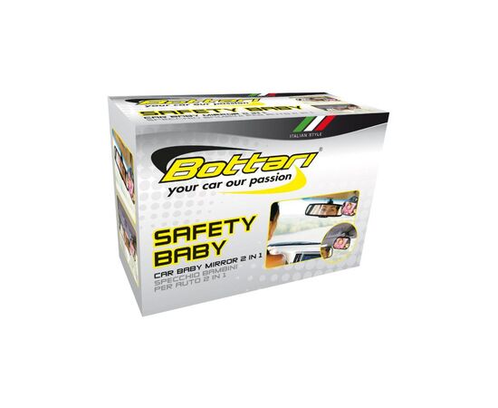 Дополнительное зеркало заднего вида Bottari 88 х 56 х 25 мм Safety Baby (18284-IS), изображение 3 Дополнительное зеркало заднего вида Bottari 88 х 56 х 25 мм Safety Baby (18284-IS), изображение 3
