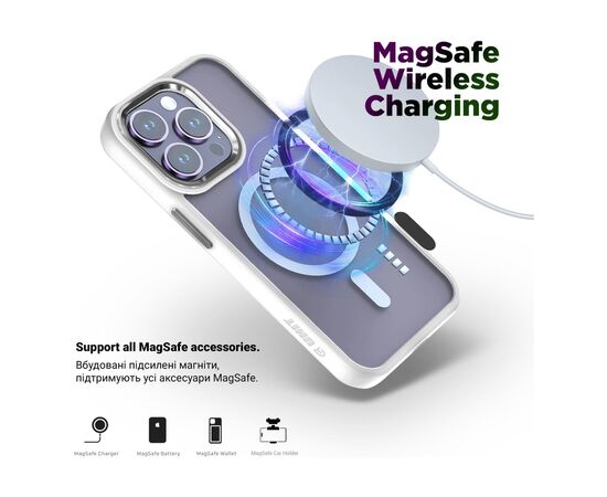 Чохол до мобільного телефона Armorstandart Unit MagSafe Apple iPhone 12/12 Pro Matte Clear Silver (ARM70444), зображення 3 Чохол до мобільного телефона Armorstandart Unit MagSafe Apple iPhone 12/12 Pro Matte Clear Silver (ARM70444), зображення 3