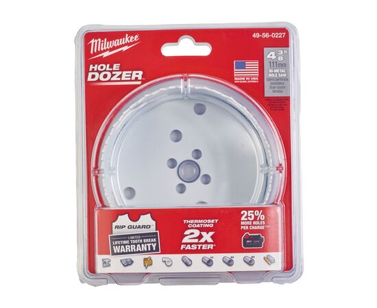 Коронка Milwaukee Bi-Metal 111 мм (49560227), изображение 2 Коронка Milwaukee Bi-Metal 111 мм (49560227), изображение 2