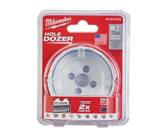 Коронка Milwaukee Bi-Metal 70мм (49560163), изображение 2 Коронка Milwaukee Bi-Metal 70мм (49560163), изображение 2