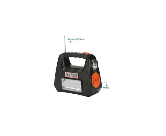 Фонарь Stenson Bluetooth/MP3/радіо сонячна панель 4V9000 мА (Stenson AT-9015B), изображение 2