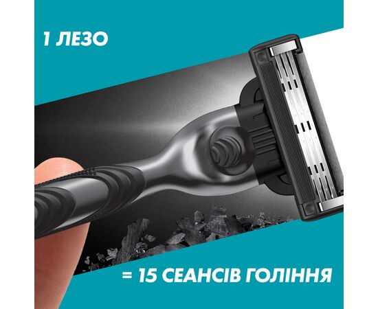 Сменные кассеты Gillette Mach3 Charcoal Древесный уголь 8 шт. (8700216085472), изображение 6 Сменные кассеты Gillette Mach3 Charcoal Древесный уголь 8 шт. (8700216085472), изображение 6