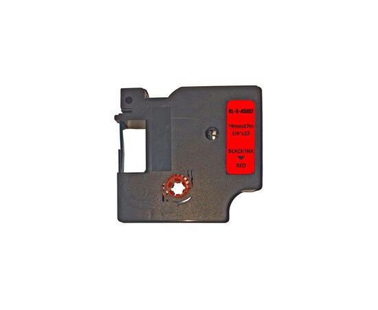 Стрічка для принтера етикеток UKRMARK RL-D-45807P-BK/RE, аналог DYMO S0720870, 19мм х 7м. (CD45807P)