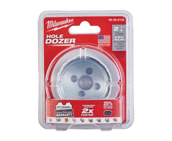 Коронка Milwaukee Bi-Metal 57 мм (49560132), изображение 2 Коронка Milwaukee Bi-Metal 57 мм (49560132), изображение 2