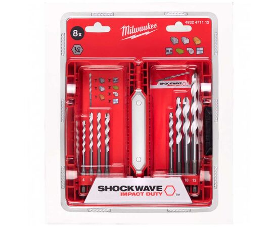 Набор сверл Milwaukee универсальных ShW HEX 8шт (4932471112), изображение 4 Набор сверл Milwaukee универсальных ShW HEX 8шт (4932471112), изображение 4