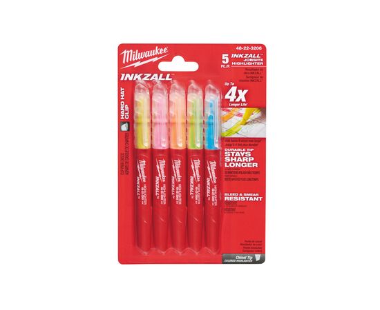 Маркер Milwaukee текстмаркерів InkZAll кольорові, 5шт (48223206), зображення 10 Маркер Milwaukee текстмаркерів InkZAll кольорові, 5шт (48223206), зображення 10