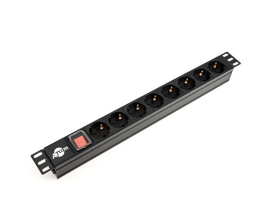 Силовой блок 19" 8 розеток, без кабеля, с выключателем Atcom (AT1801)